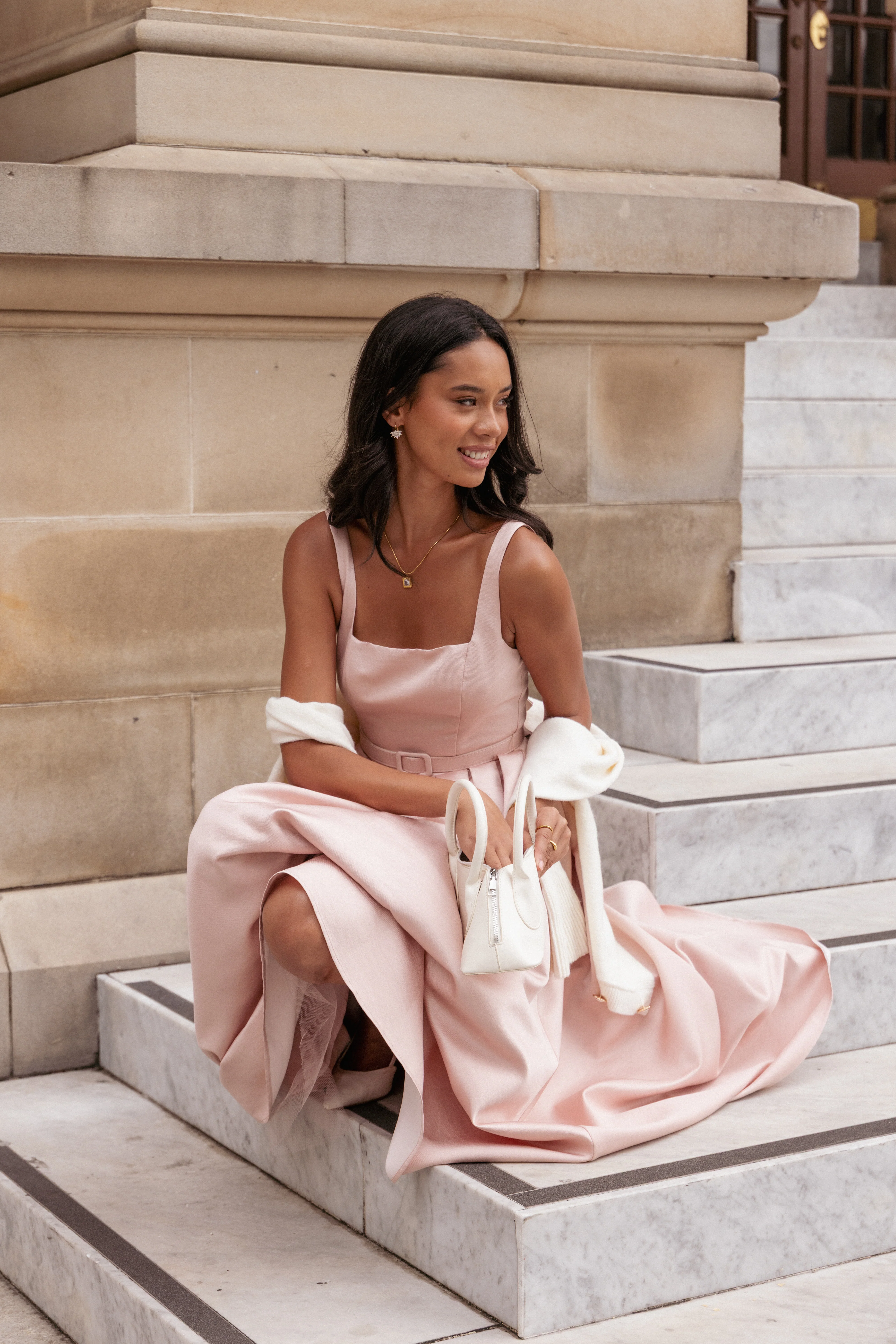 Augustine Midi Dress - Dusty Pink - Image 7