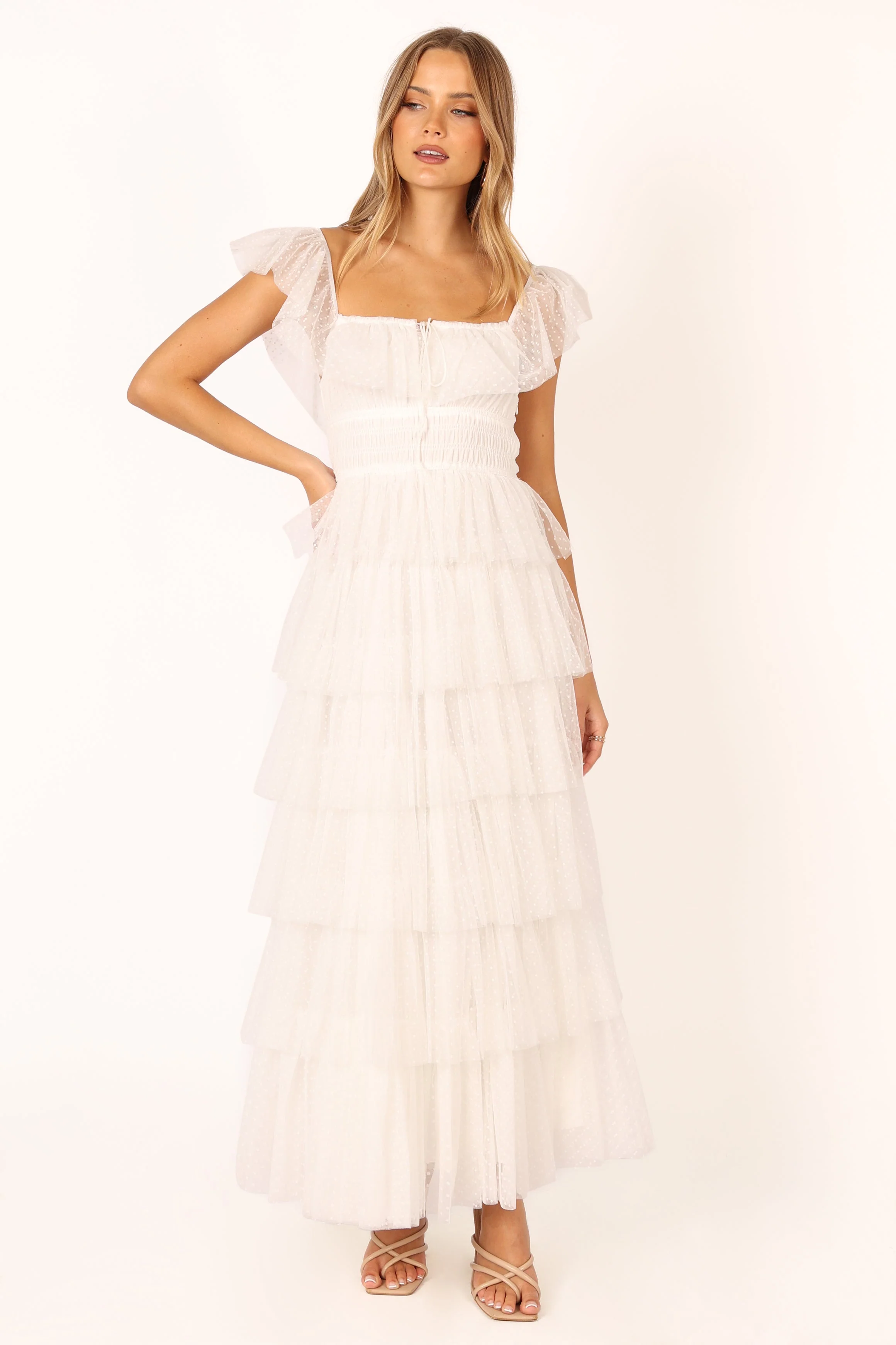 Belle Maxi Dress - Off White - Image 5