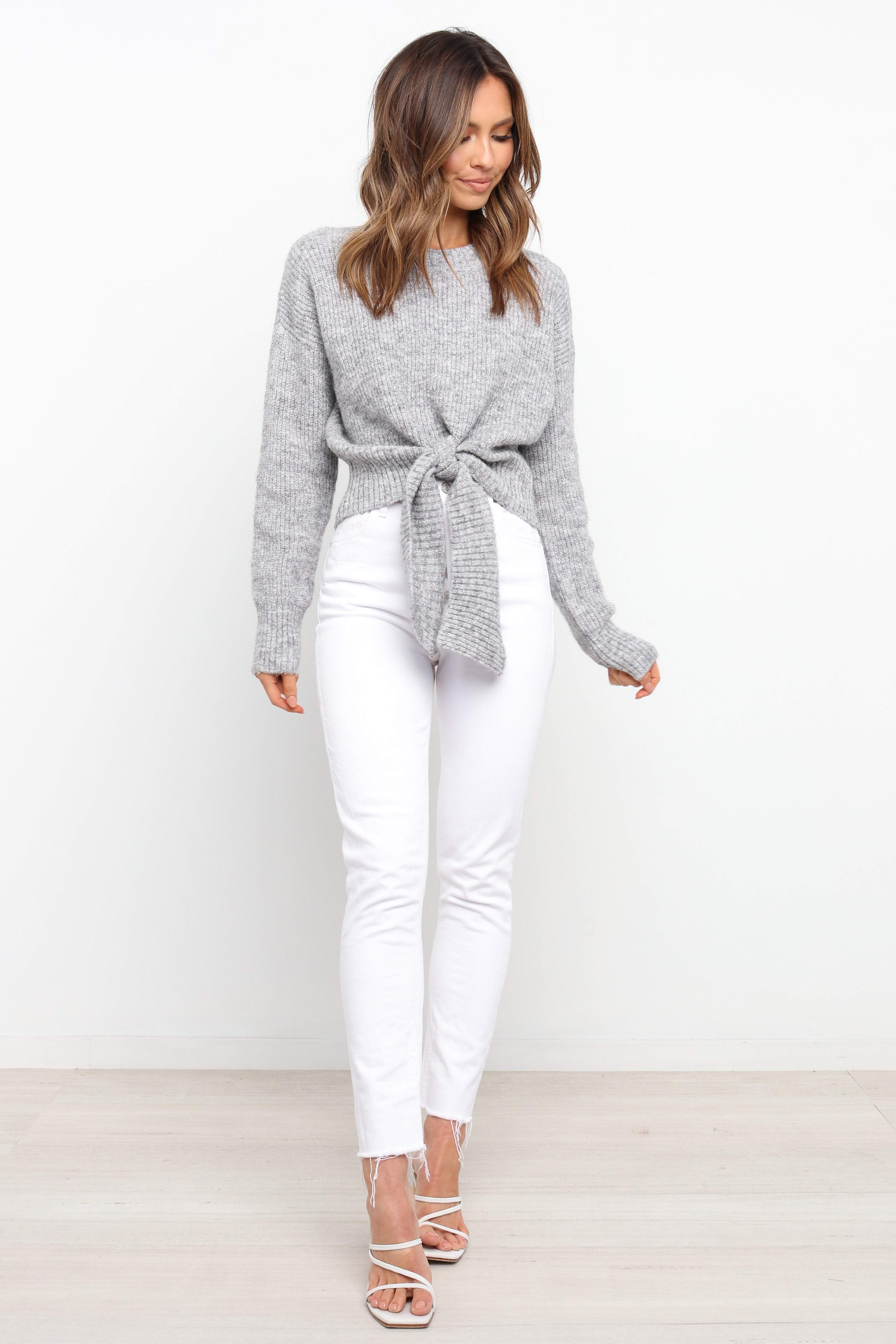 Captivate Knit Sweater - Grey - Image 6