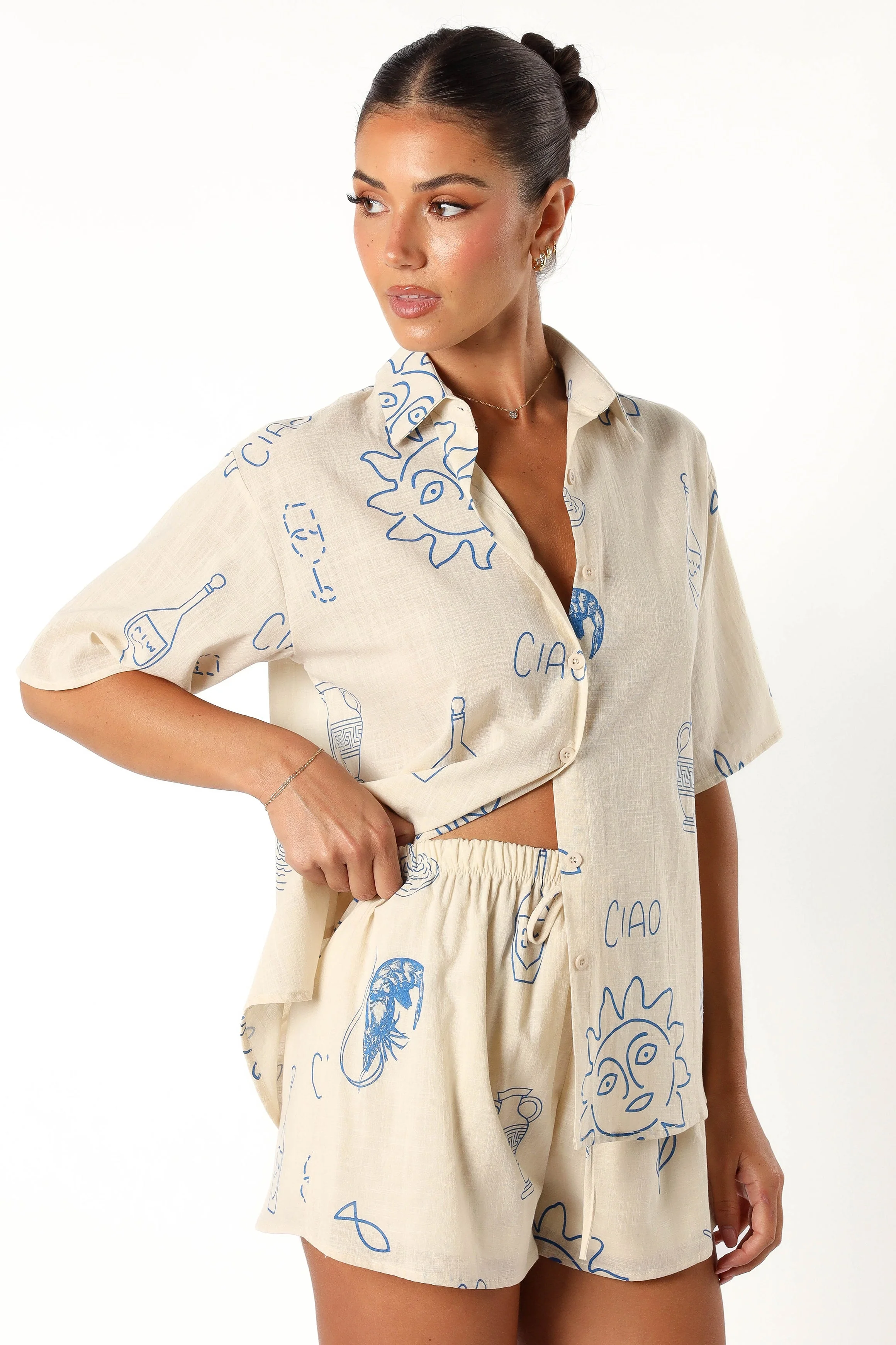 Davey Short Set - Cream Blue - Image 5