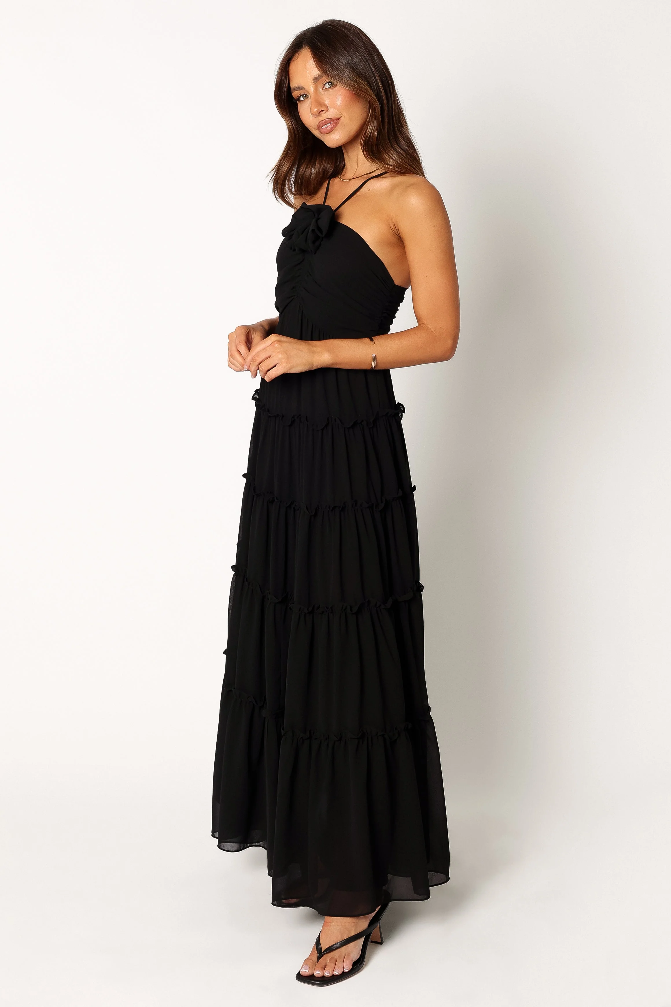 Dottie Halterneck Maxi Dress - Black - Image 3