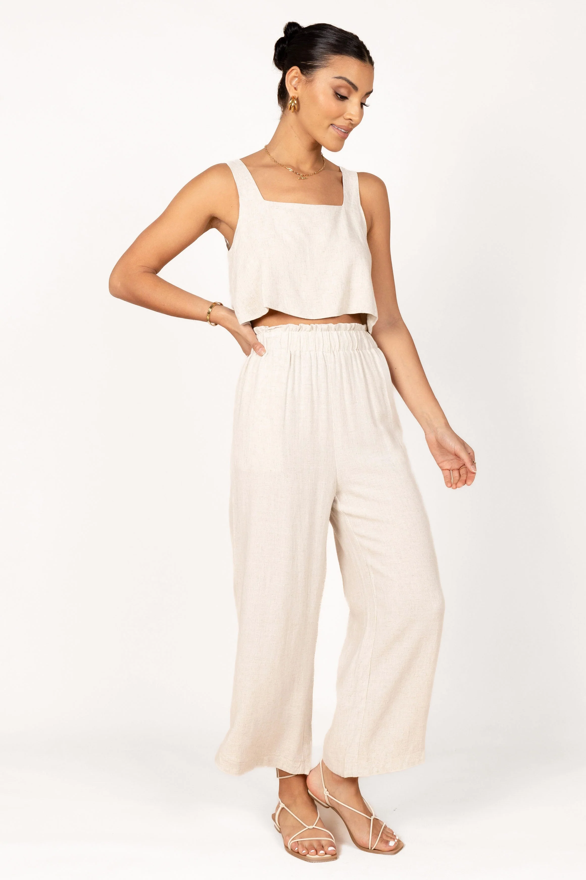 Eleanor Cropped Top - Beige - Image 5