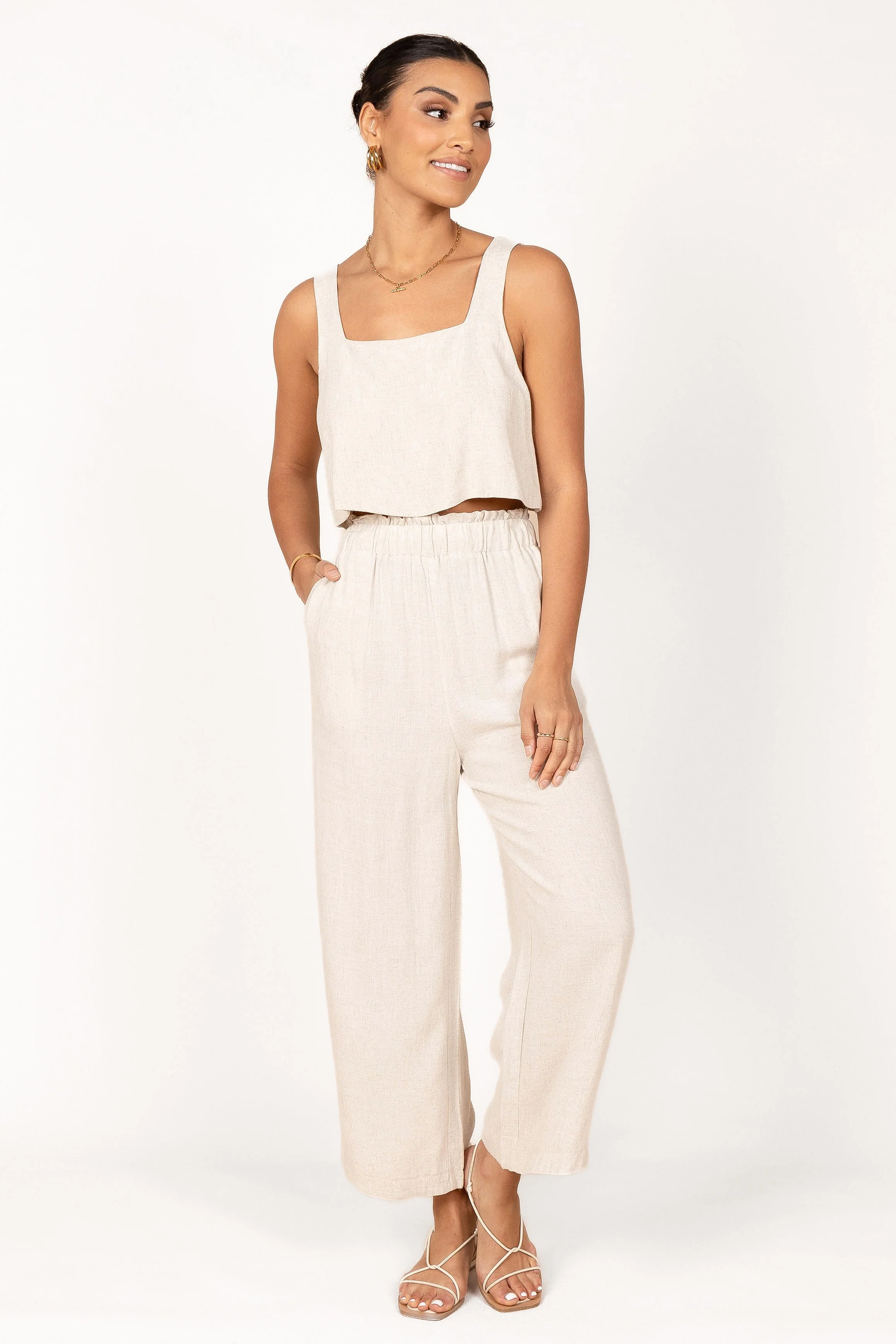 Eleanor Cropped Top - Beige - Image 8