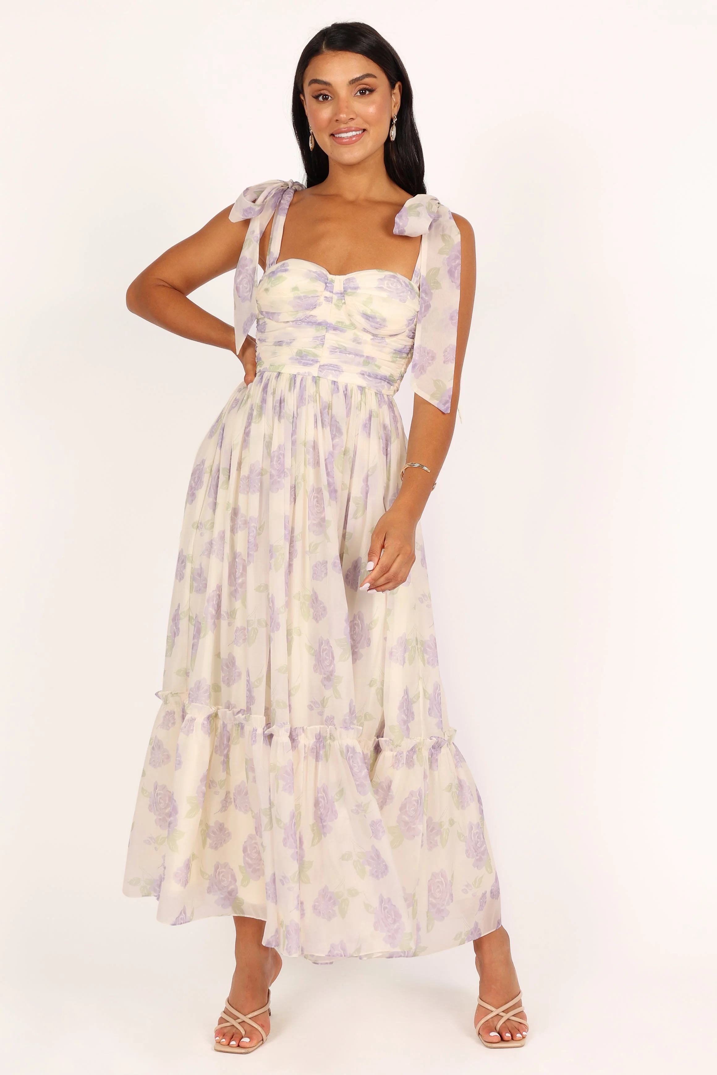 Floret Midi Dress - Lavender - Image 11