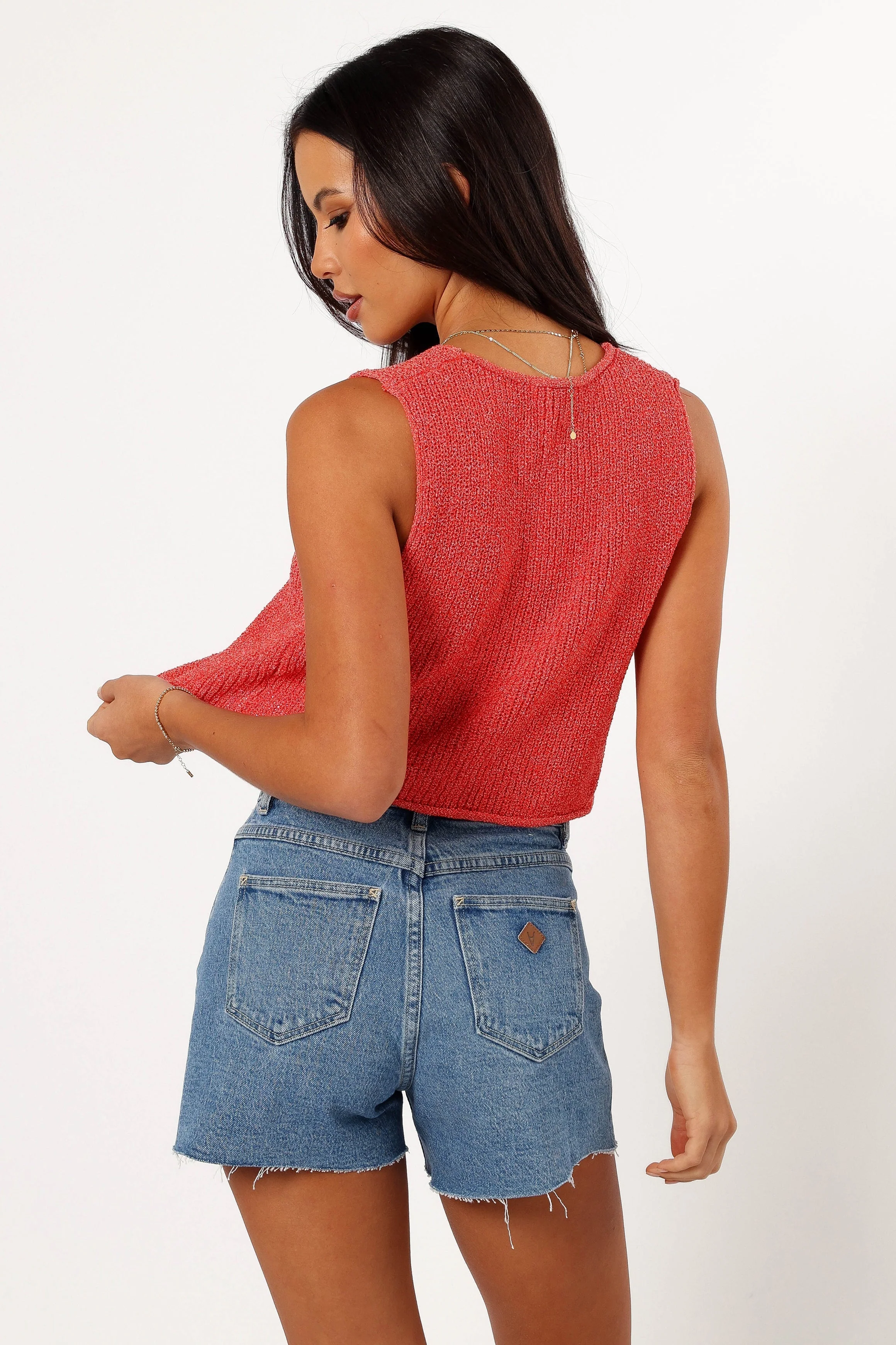 Kendall Knit Top - Red - Image 5