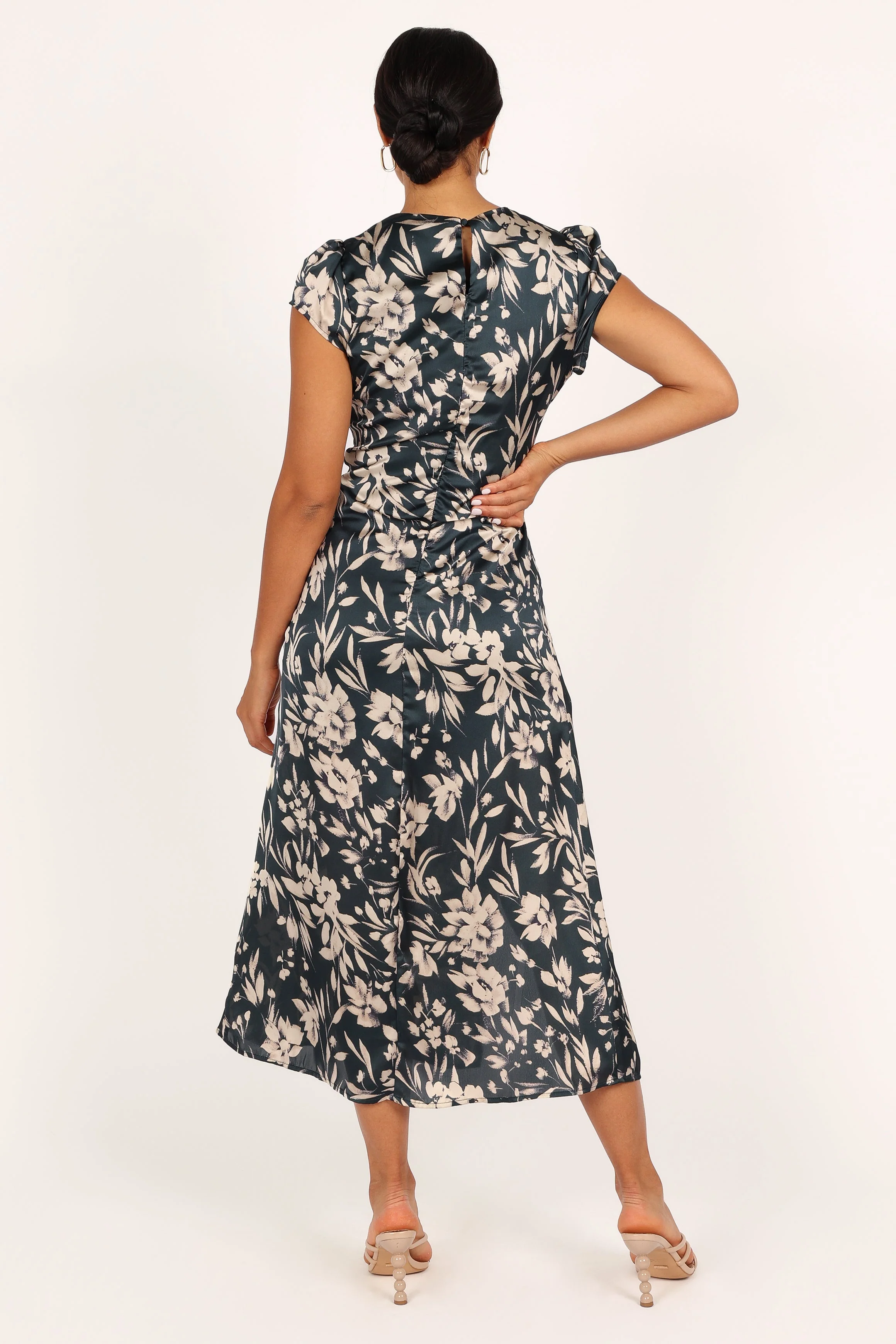 Lisbeth Midi Dress - Green Floral - Image 4