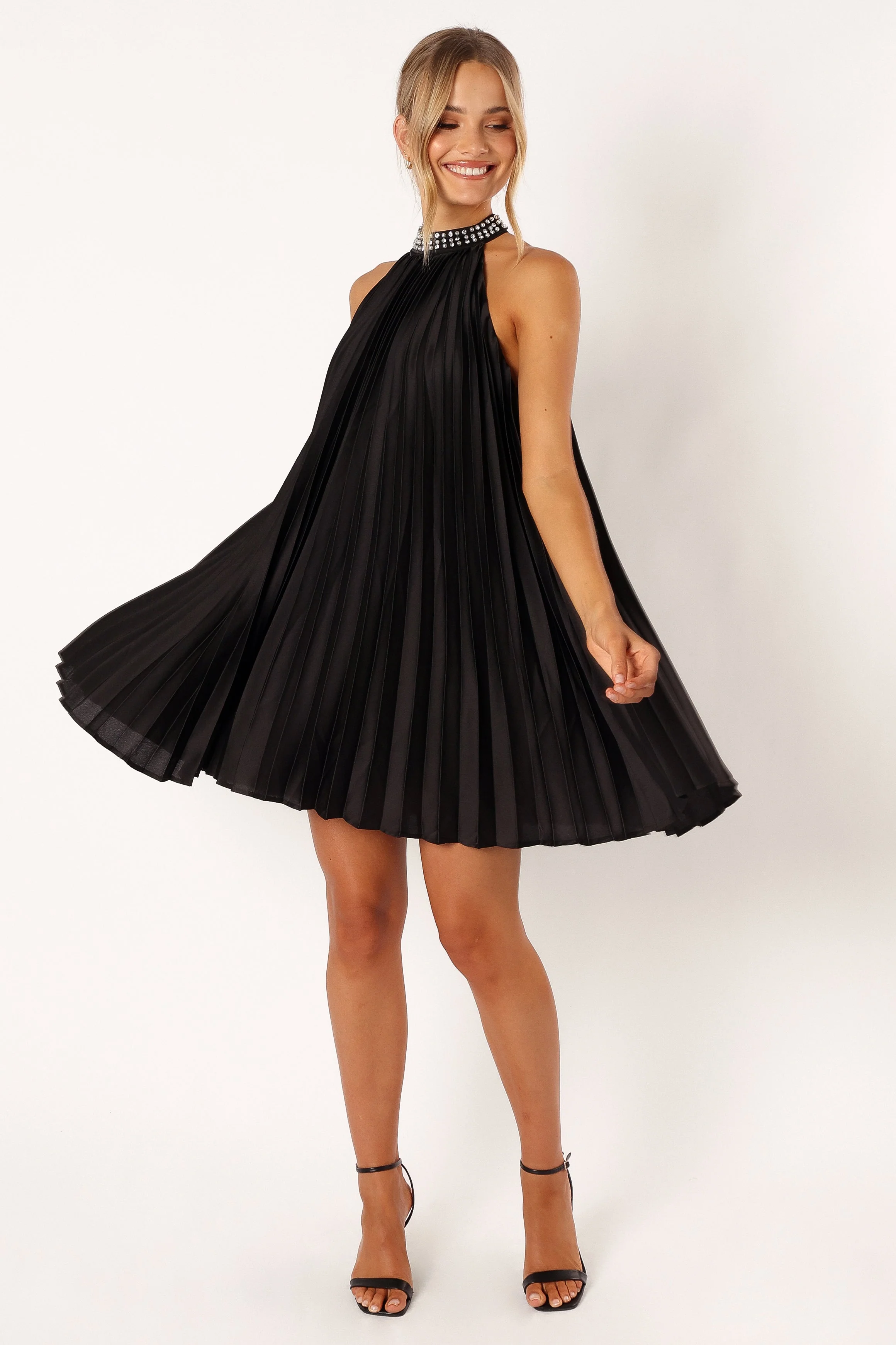 Lizzy Halterneck Mini Dress - Black - Image 7
