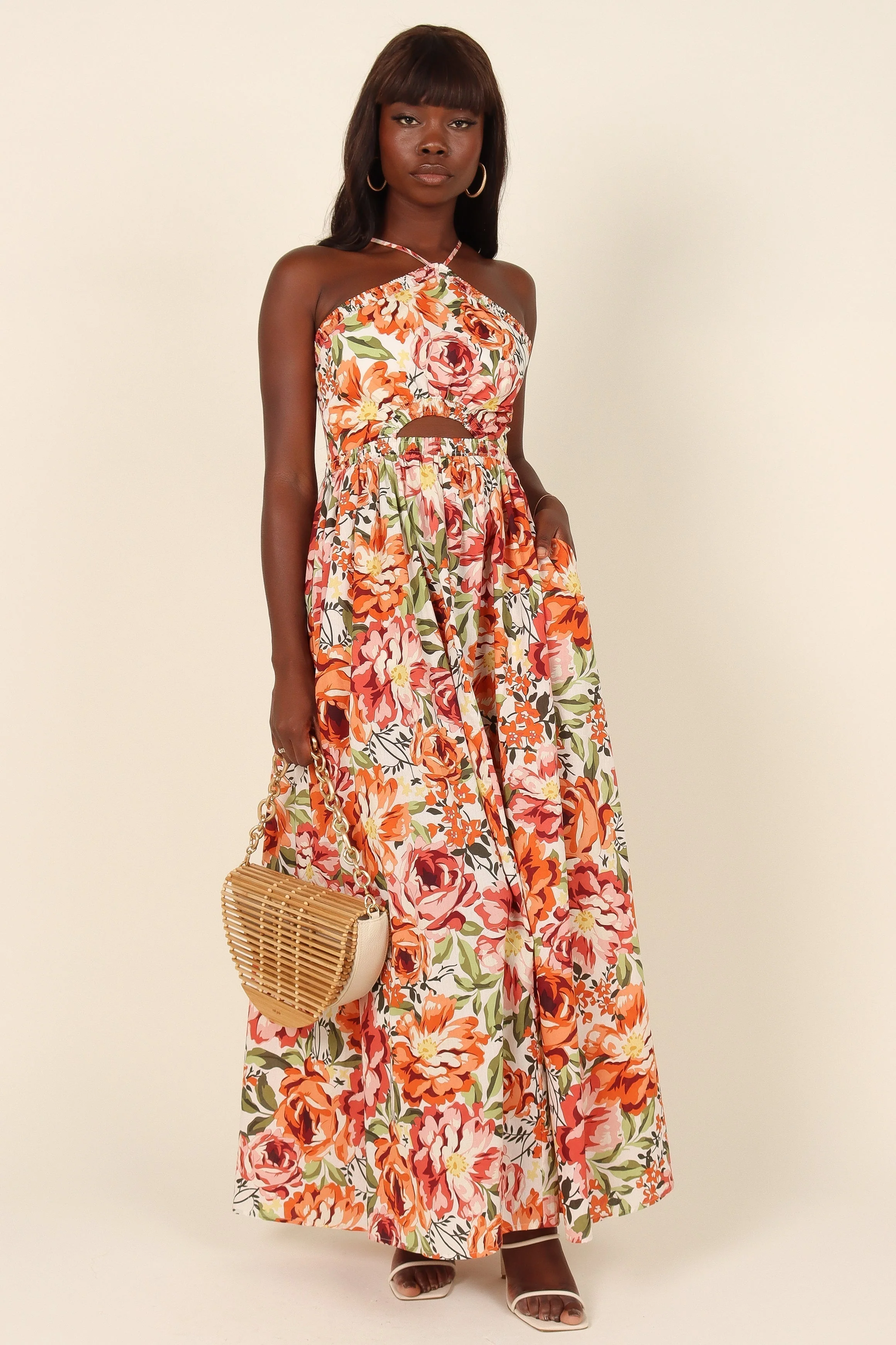Madeira Dress - Orange Floral - Image 3