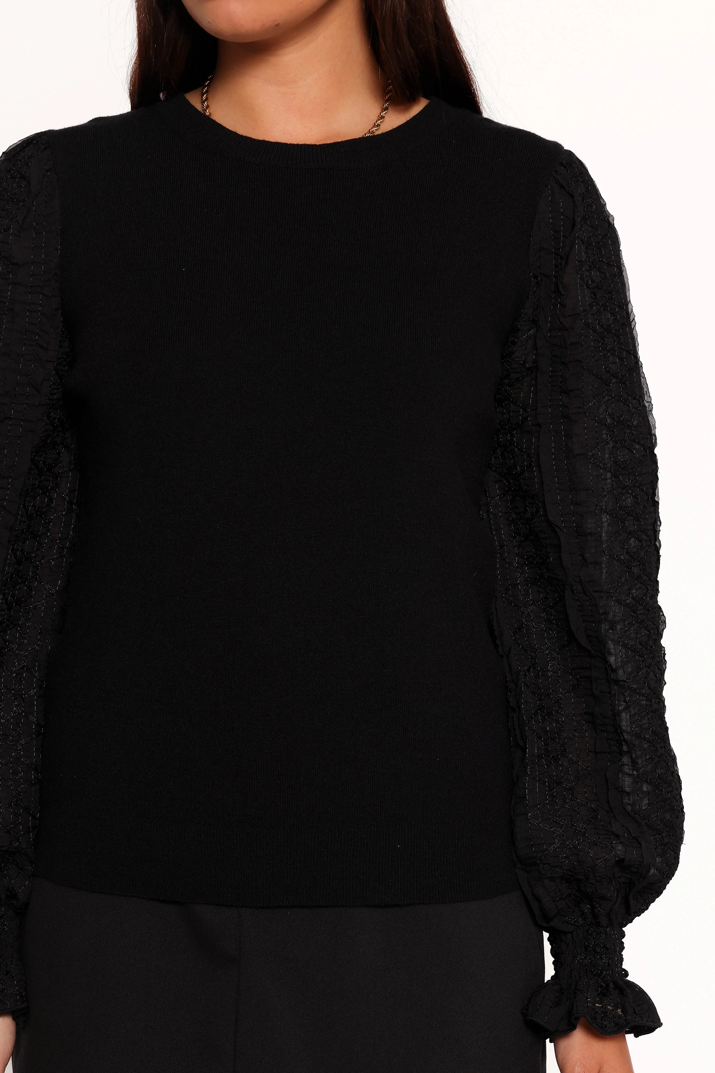 Misah Long Sleeve Top - Black - Image 3