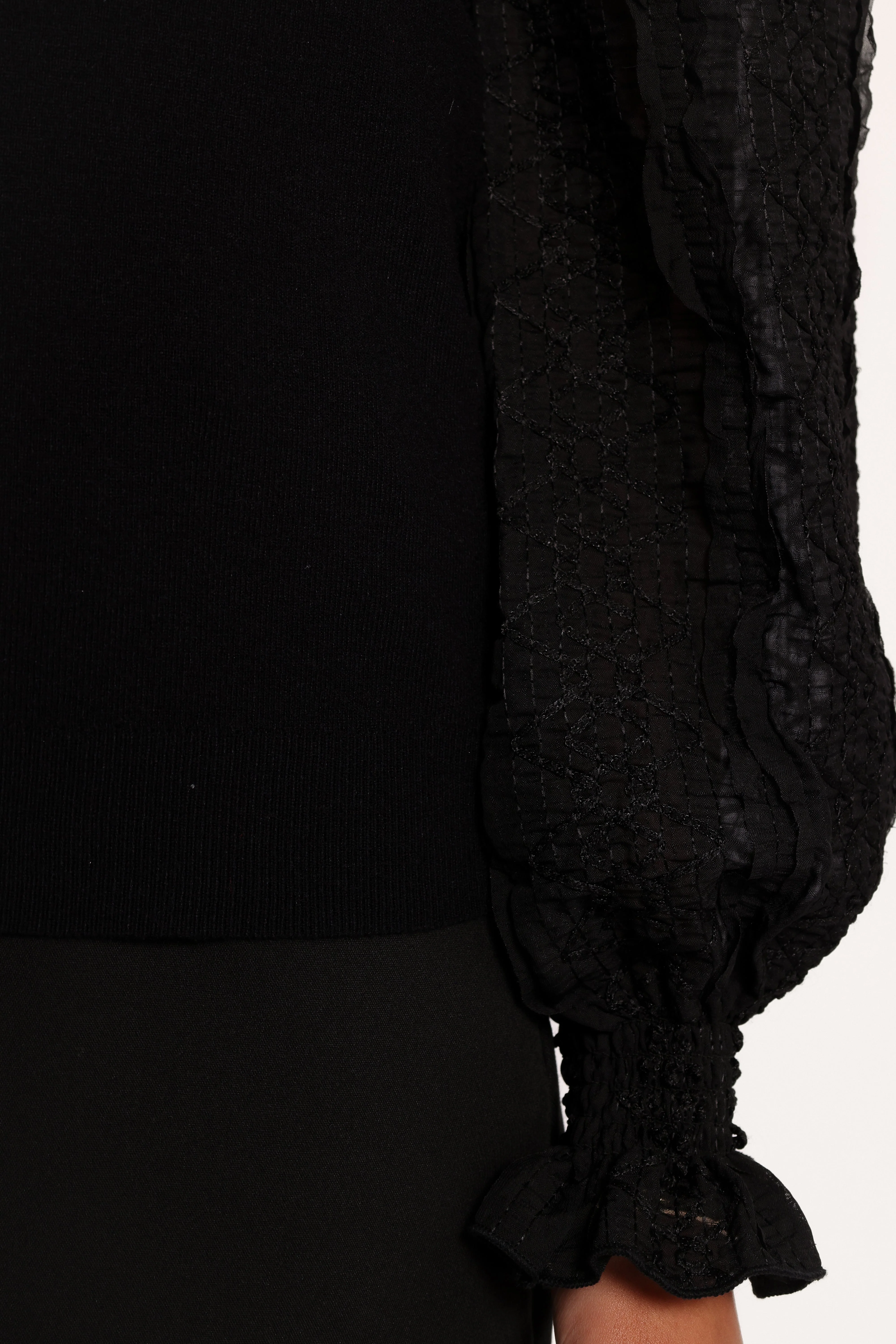 Misah Long Sleeve Top - Black - Image 7