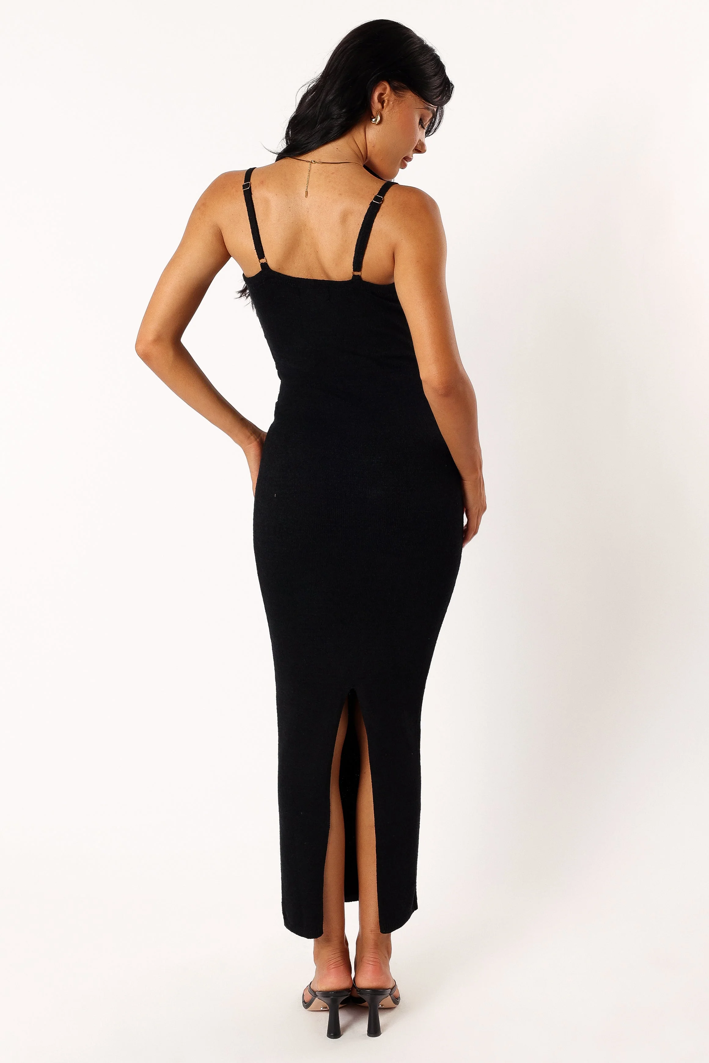 Normani Midi Dress - Black - Image 5