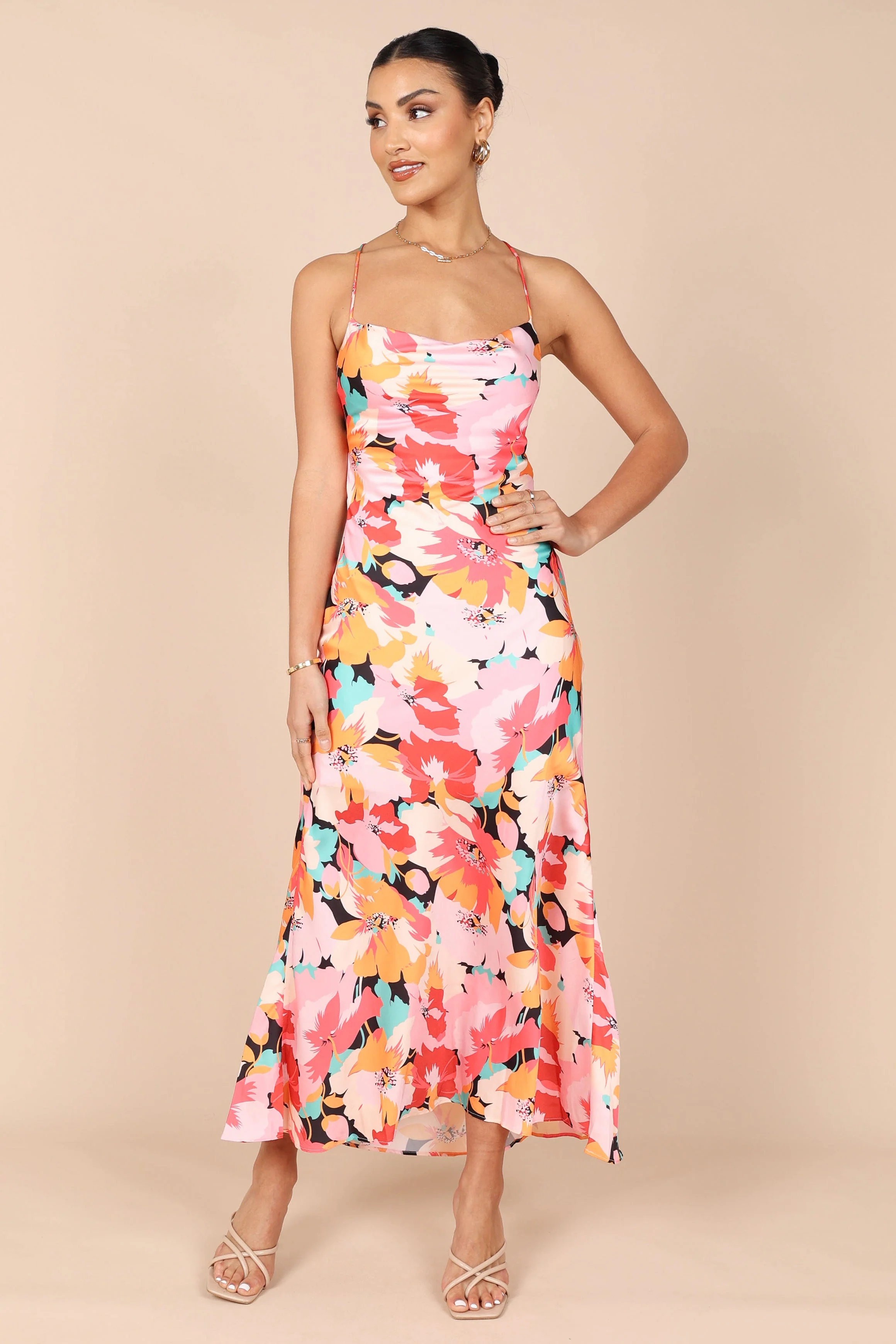 Posse Midi Slip Dress - Pink Floral - Image 3