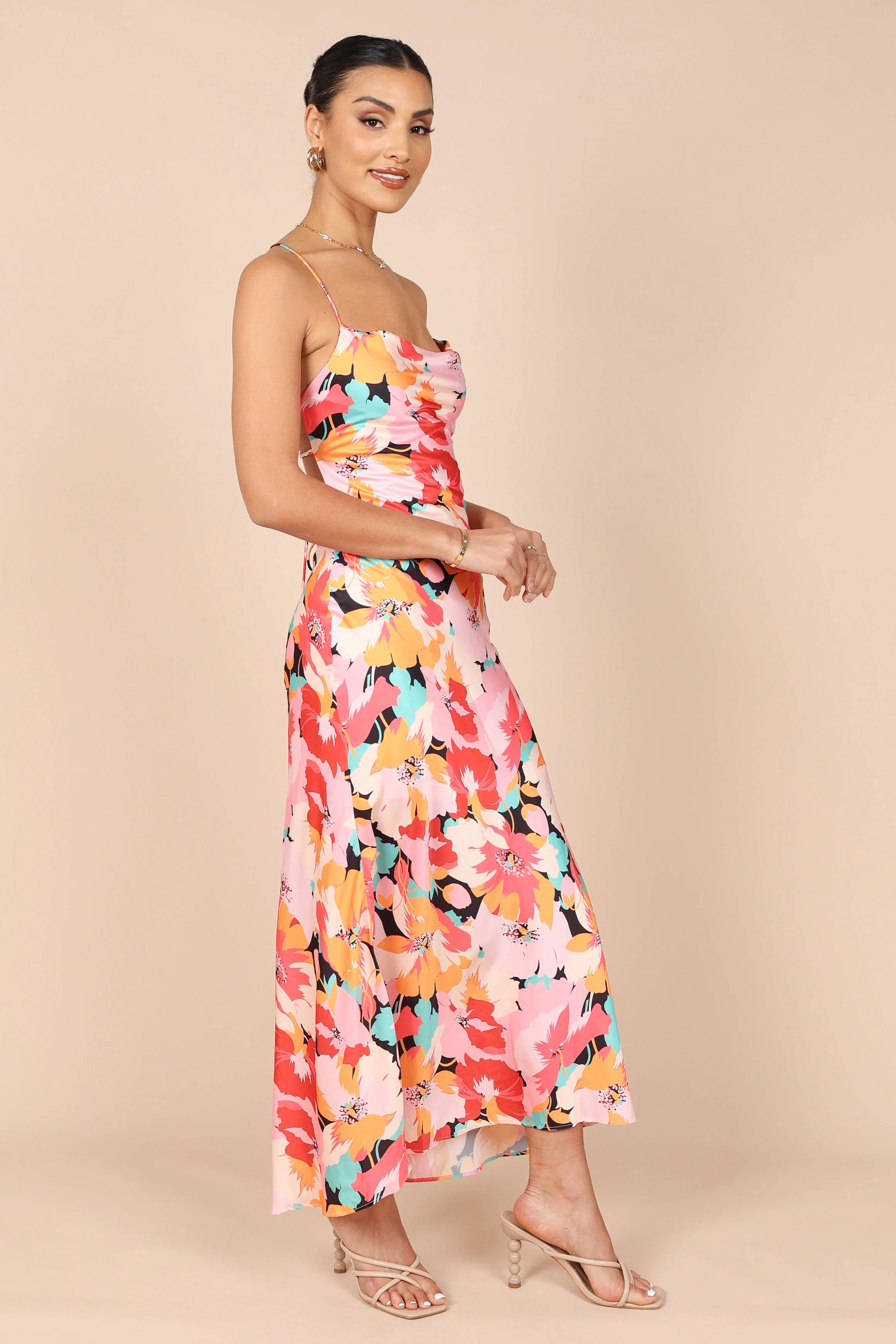 Posse Midi Slip Dress - Pink Floral - Image 7