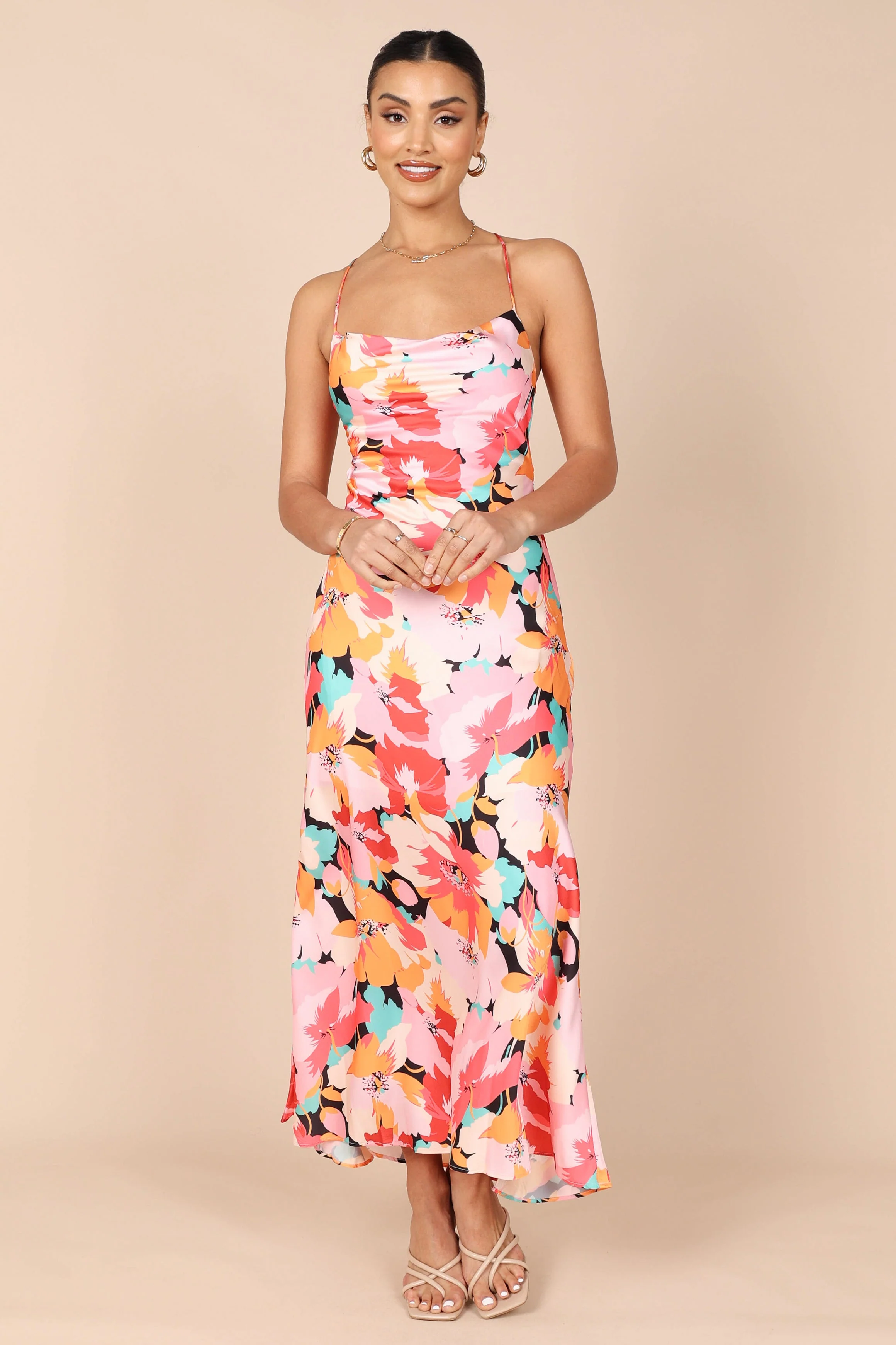Posse Midi Slip Dress - Pink Floral - Image 8