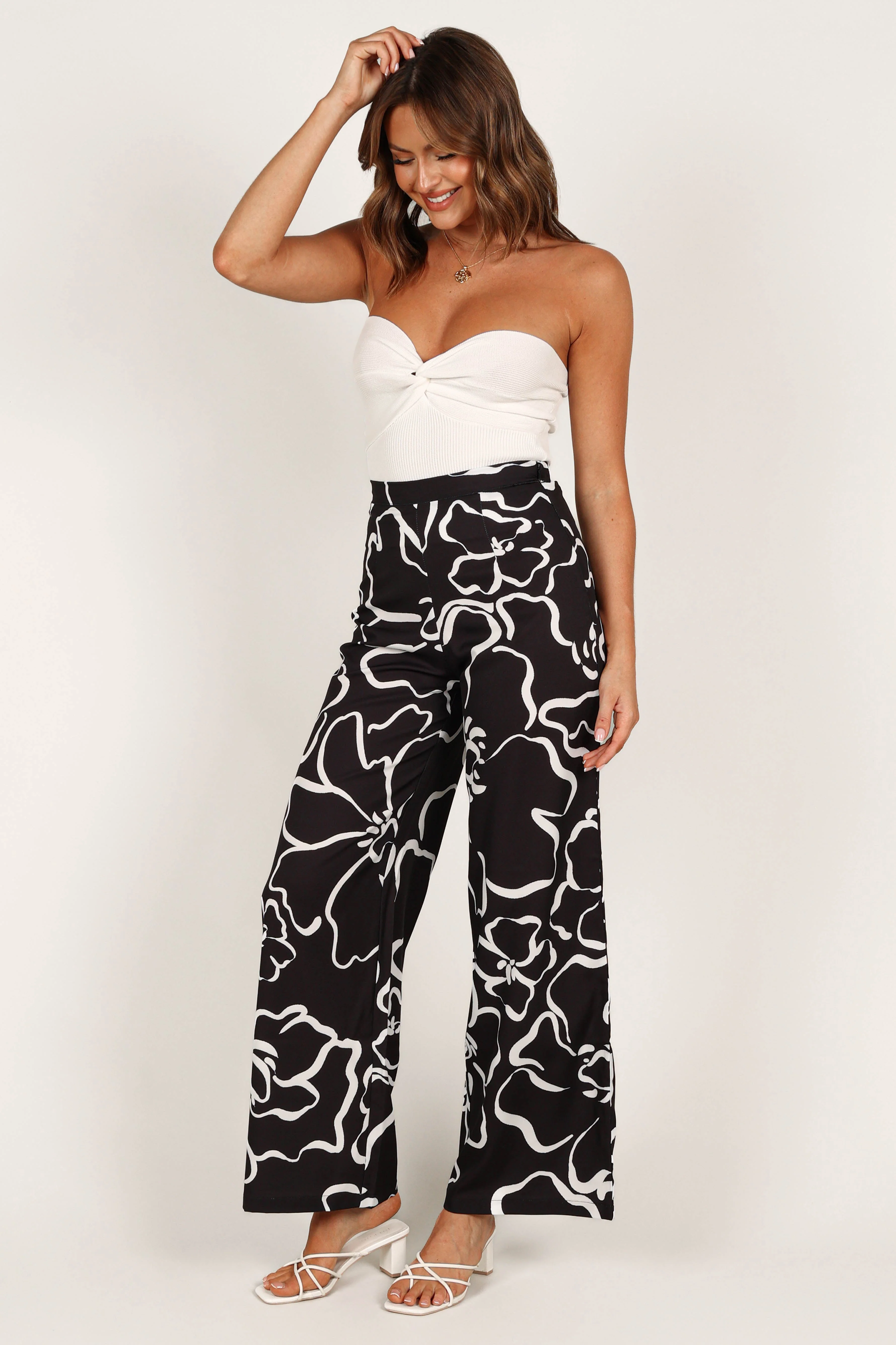 York Pant - White Black Floral - Image 5